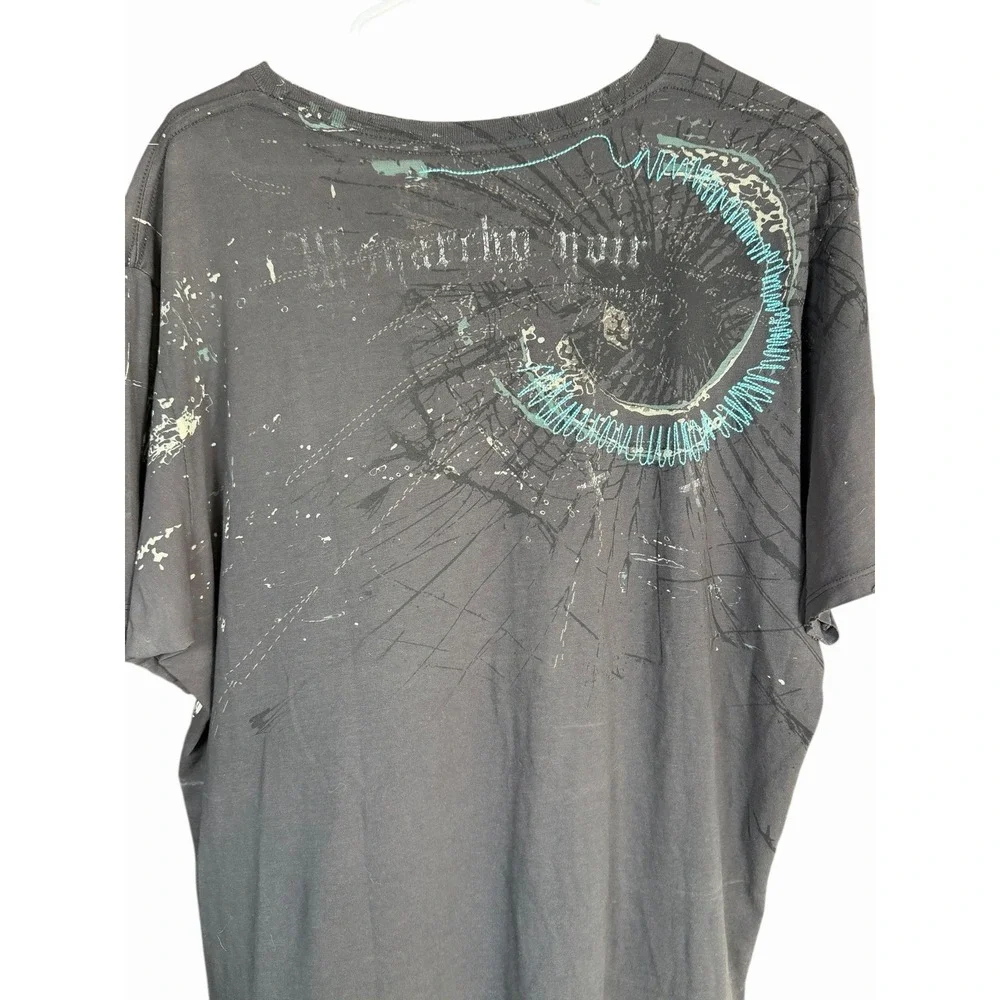 Monarchy Los Angeles Men's XL Graphic T-Shirt Black‎ Distressed Abstract Grunge - Picture 6 of 9